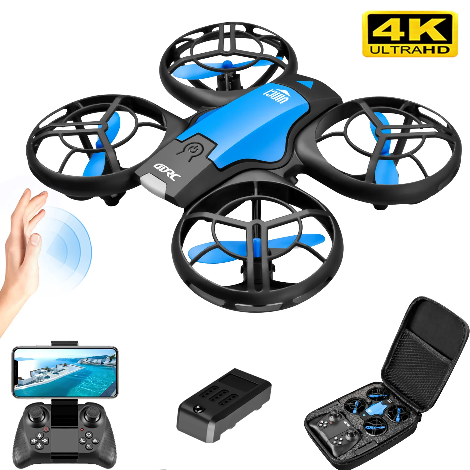 โดรน V8 รุ่นใหม่ขนาดเล็ก 4K ระ - Rc Helicopter Case บทวิจารณ์และราคา