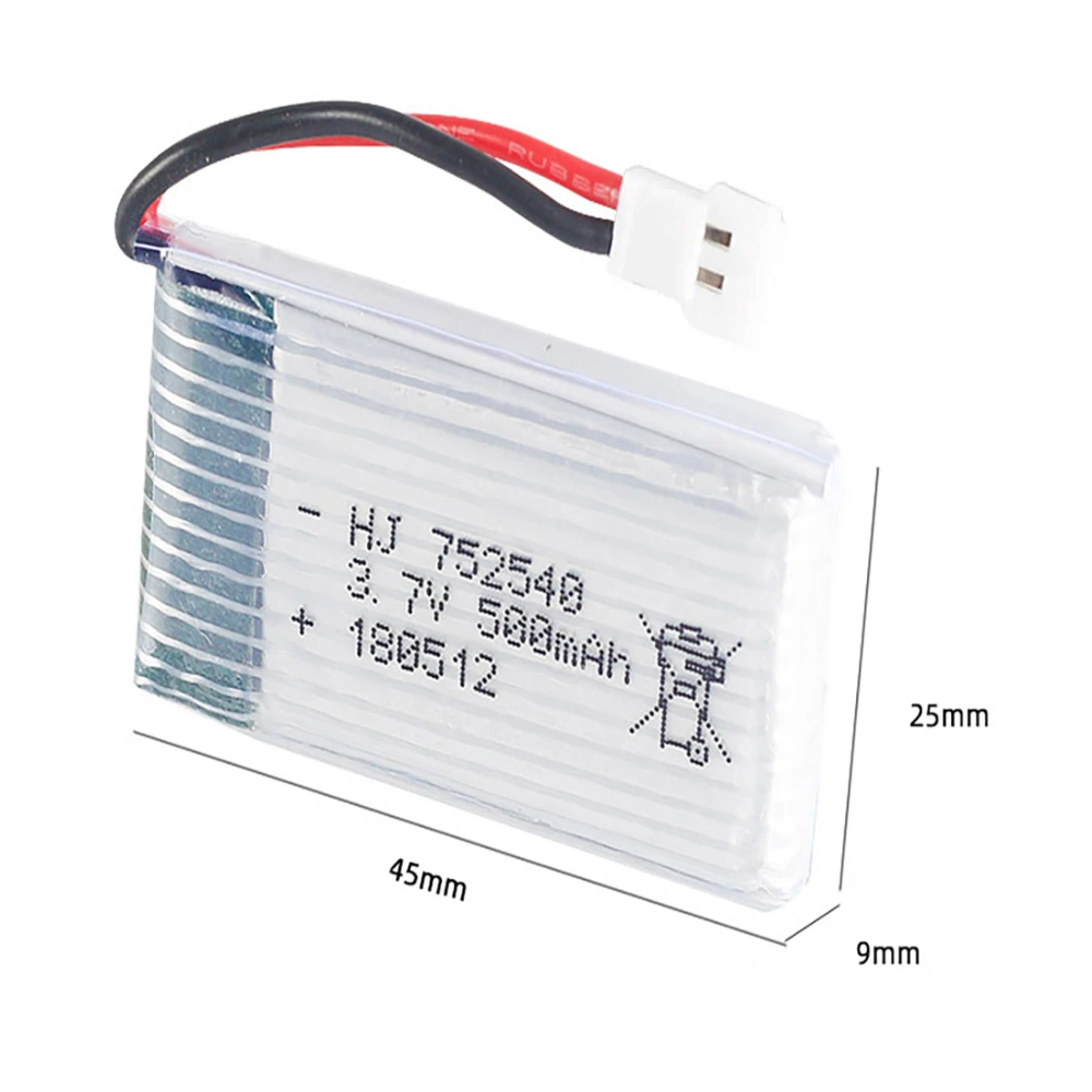 H31แบตเตอรี่3.7V 500mAh 752540 - Rc Helicopter Coaxial บทวิจารณ์และราคา